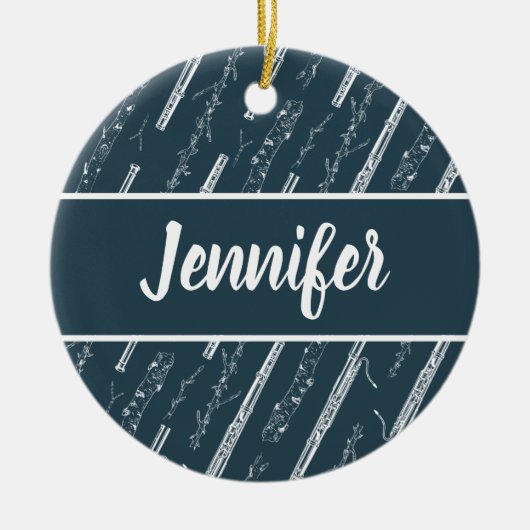 Basson Player Music Gift Custom Keramisch Ornament (Voorkant)