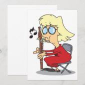 Basson Player-uitnodigingen Kaart (Voorkant / Achterkant)