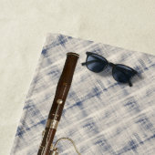 Basson Trio Blue White Pset Custom Initiaal Strandlaken (In situ)