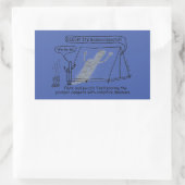 Bassonsquatch Rechthoekige Sticker (Tas)