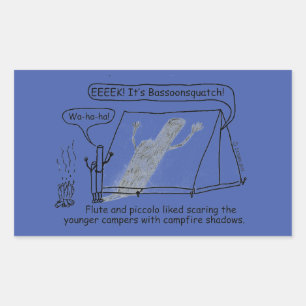 Bassonsquatch Rechthoekige Sticker