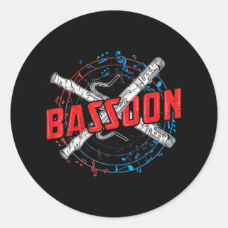 Bassoon Bassonist Reed Instrument Ronde Sticker
