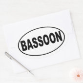 Bassoon Bumpersticker Ovale Sticker (Envelop)