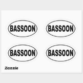 Bassoon Bumpersticker Ovale Sticker (Vel)