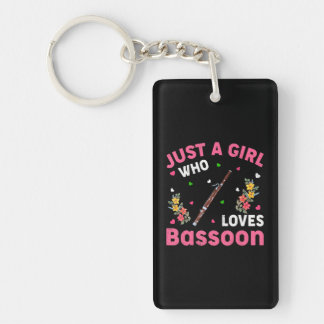 Bassoon muziek liefhebber gewoon een meisje die va sleutelhanger