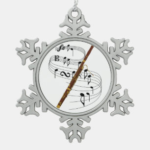 Bassoon Tin Sneeuwvlok Ornament