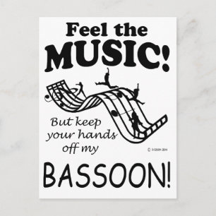 Bassoon voelt de muziek briefkaart