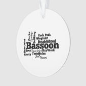 Bassoon Word Cloud Ornament (voorkant)