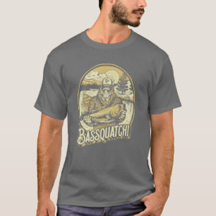 Bassquatch! Bas Fisherman Sasquatch Funny Bigfoot T-shirt