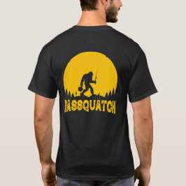 Bassquatch Bigfoot Sasquatch Volle Maan Gevist T-shirt