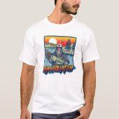 Bassquatch! Funny Bass Vist Sasquatch Retro 80S T-shirt (Voorkant)