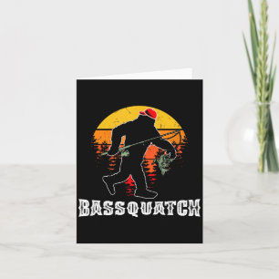 Bassquatch grappige baars vissen meer hengelen kaart