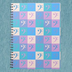 Basssleutelpatroon Pastel Notitieboek