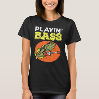 Bassvissen Gitaar Koel Vissen Bassist Speelt T-shirt