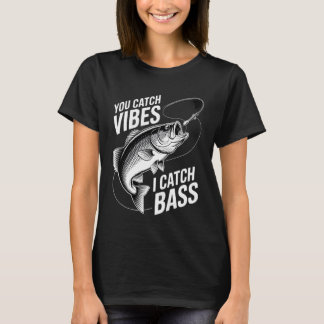Bassvissen Je Vang Vibes, Ik Vang Baars Grafisch T-shirt