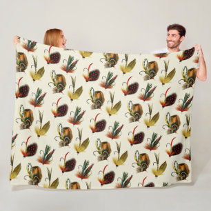 Bassvliegen vissen fleece deken