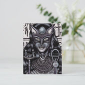 Bast Cat Goddess Egyptian Briefkaart (Staand voorkant)