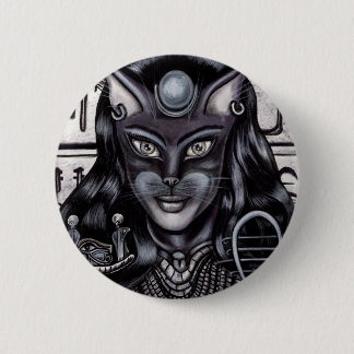 Bast Cat Goddess Egyptian Ronde Button 5,7 Cm