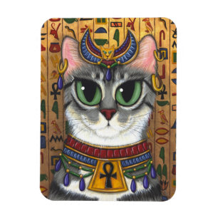Bast Goddess Cat Egyptian Bastet Art Magnet Magneet