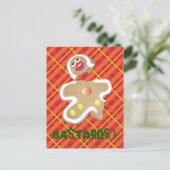 'BASTARDS!' pain d'épices biscuit carte humoristiq (Debout devant)