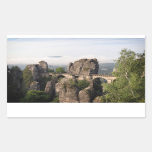Bastei Bridge in Duitsland rechthoek sticker