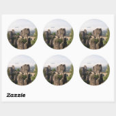 Bastei Bridge in Duitsland ronde sticker (Vel)