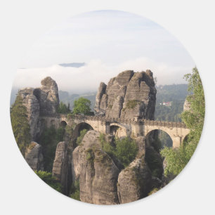 Bastei Bridge in Duitsland ronde sticker