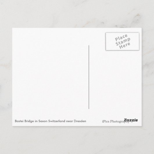 Bastei Bridge in Sächsische Schweiz White briefkaa Briefkaart (Achterkant)