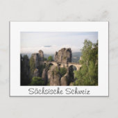 Bastei Bridge in Sächsische Schweiz White briefkaa Briefkaart (Voorkant)