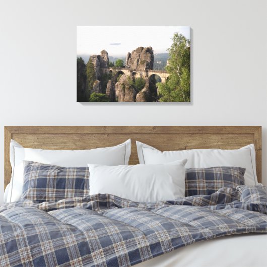 Bastei Bridge in Saksisch Zwitserland canvas (Insitu (Slaapkamer))