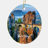Bastei Bridge, Saxon, Zwitserland Keramisch Ornament (Links)
