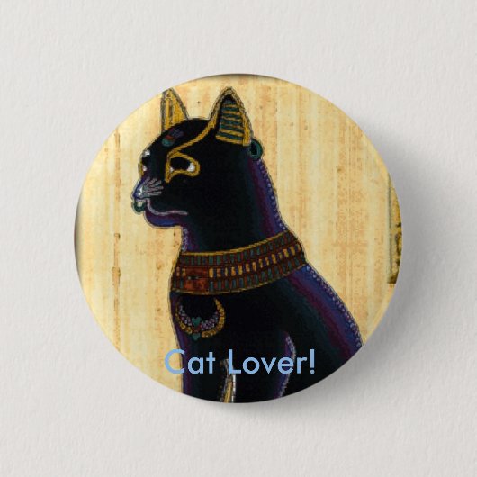 BASTET ~ Cat God Ronde Button 5,7 Cm (Voorkant)