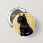 BASTET ~ Cat God Ronde Button 5,7 Cm (Voorkant /achterkant)