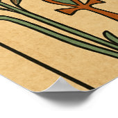 Bastet Cat Goddess Hieroglyphic Poster (Hoek)