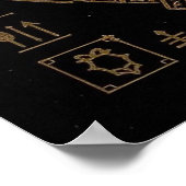 Bastet Cat Goddess Poster | Egyptisch goud (Hoek)