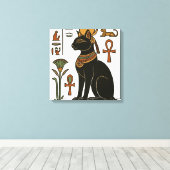 Bastet Chat Goddess Hiéroglyphe Toile (Insitu (Plancher de Bois))