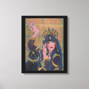 Bastet-Egyptische godin-kunst door Renee Lavoie Canvas Afdruk