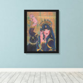 Bastet-Egyptische godin-kunst door Renee Lavoie Canvas Afdruk (Insitu (Houten vloer))