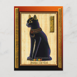 BASTET ~ Egyptische kat God historische kunst Briefkaart