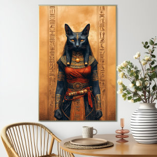 Bastet Egyptische Kattengodin Fantasy Kunst Poster
