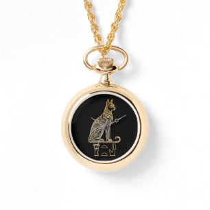 Bastet, Egyptische Kattengodin. Naam in hiëroglief Horloge