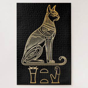 Bastet, Egyptische Kattengodin. Naam in hiëroglief Legpuzzel