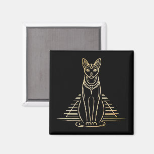 Bastet, Egyptische Kattengodin voor een piramide Magneet