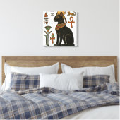 Bastet Kat Godin Hiërogliefen Canvas (Insitu (Slaapkamer))