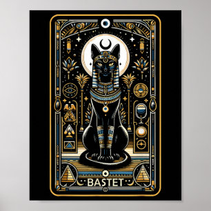 Bastet Kat Godin Oude Egypte Egyptische mythologie Poster