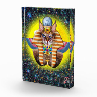Bastet Kleur Illustratie Acryl Blok