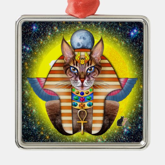 Bastet Metalen Ornament (Voorkant)