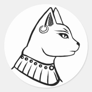 Bastet - Oude Egyptische godin Ronde Sticker