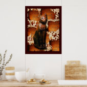 BASTET Poster d'art sur le thème égyptien (Cuisine)