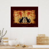 Bastet & Wadjet Egyptische Art Print (Keuken)